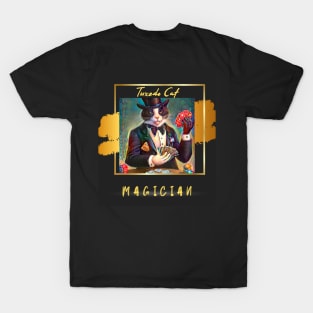 Tuxedo Cat Magician T-Shirt